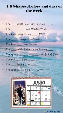 Shapes, Colors and days of the week