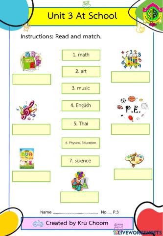 School Subject Matching
