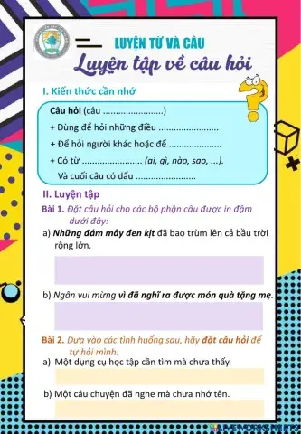 PBT TV4 - Luyện tập về câu hỏi