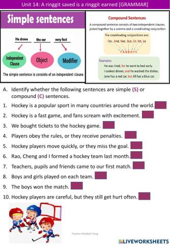 Simple and compound sentences