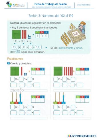 Números del 100 al 199