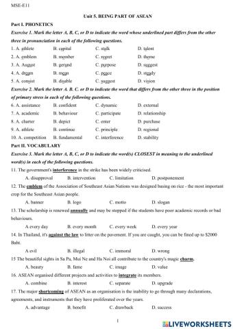 Being a part of ASEAN