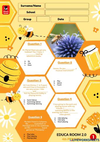 4º ud1 cuestionario 1 inglés