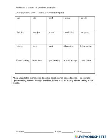 Mastery expresssions