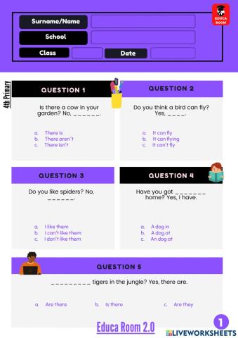 4º ud4 cuestionario 2 inglés