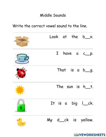 Middle Sound u and o