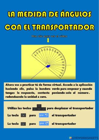 Medida de ángulos con el transportador