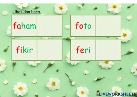 Suku kata kv f - lihat dan baca