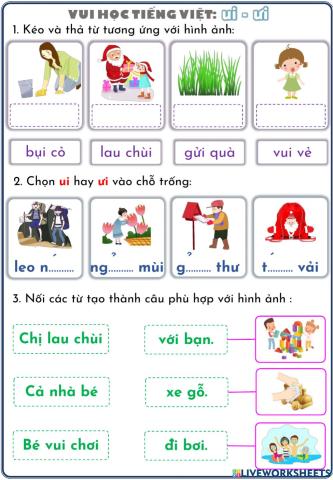 Phiếu ôn tập ui, ưi