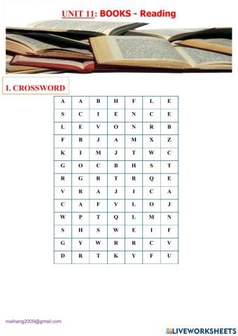 UNIT 11: BOOKS - Reading