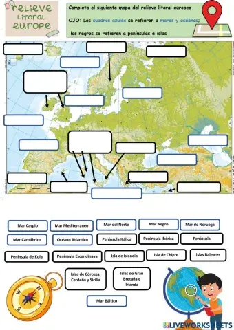 El relieve litoral europeo