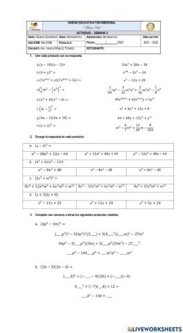 Cubo de un binomio y producto de la forma (x+a)(x+b)