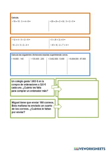 Divisiones una y dos cifras