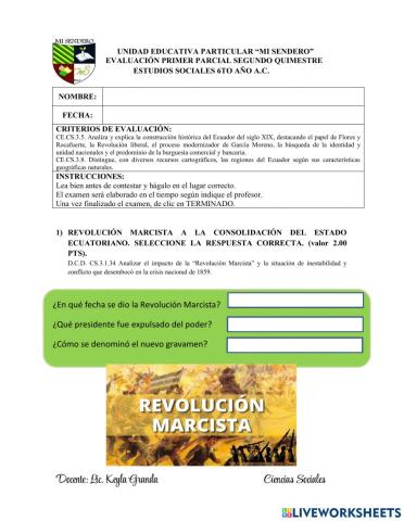 Examen 1p 2q sexto AC