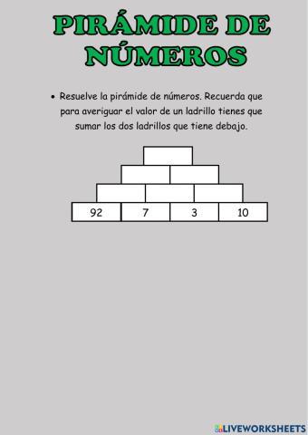 Pirámide de números