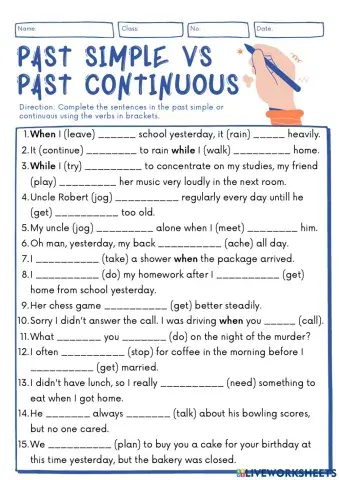 Past Simple VS Past Continuous
