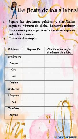 La fiesta de la sílaba
