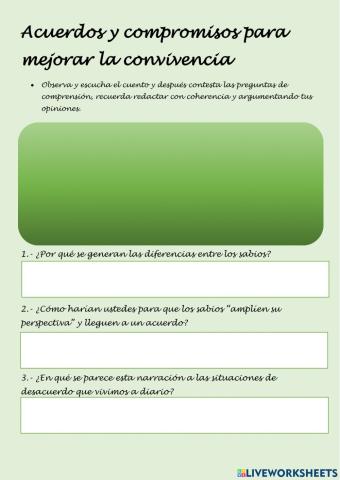 Acuerdos y compromisos para convivencia