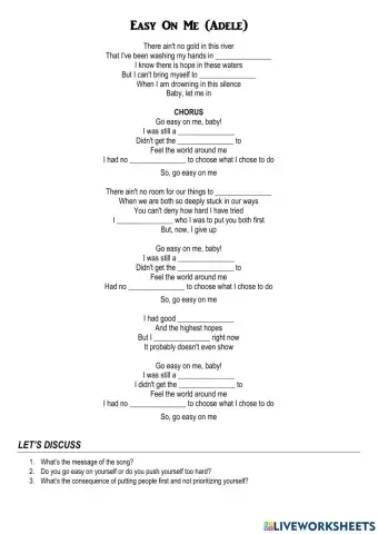 Easy on me (Adele) BASIC