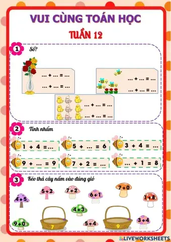 Phiếu Toán cuối tuần 12