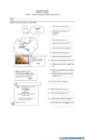 Ulangan ke 2 greeting card and invitation