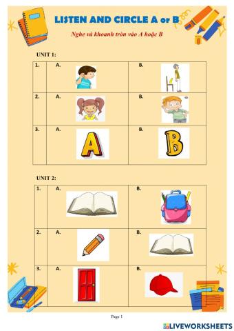 G1 - LISTEN CIRCLE AB UNIT 1-3 B3