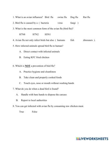 Bird Flu (Avian Influenza)