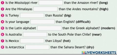 Grade 6- Unit 4-A1+ Comparatives