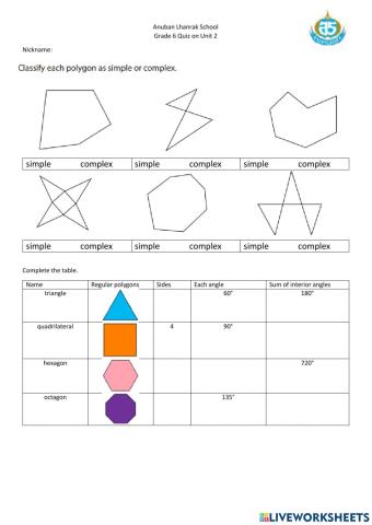 Perimeter and area of polygons