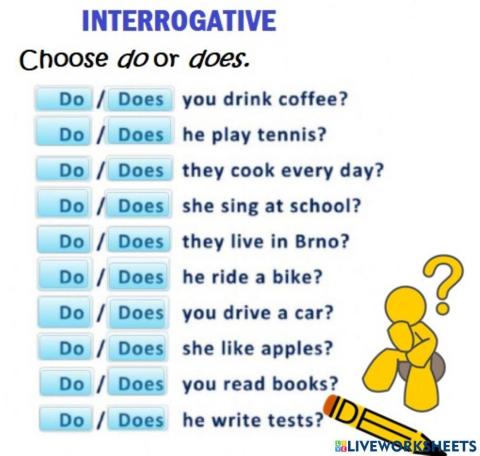 Simple present interrogative