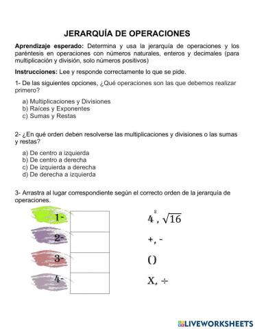 Jerarquía de operaciones
