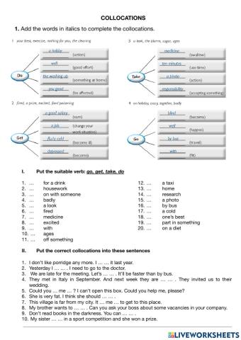 Collocations revision