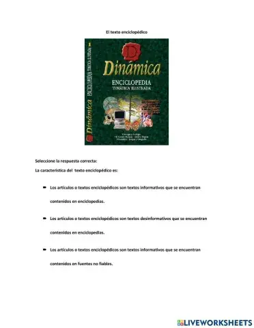 El texto enciclopedico