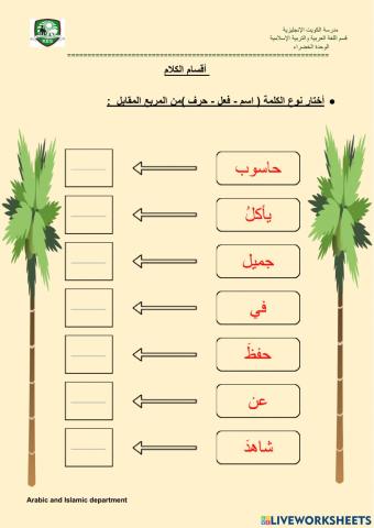 أقسام الكلام