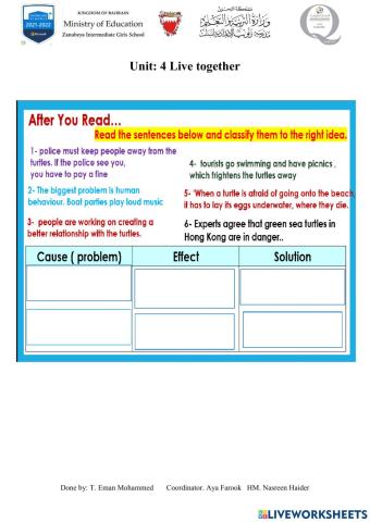 Unit 4 Living together  Reading