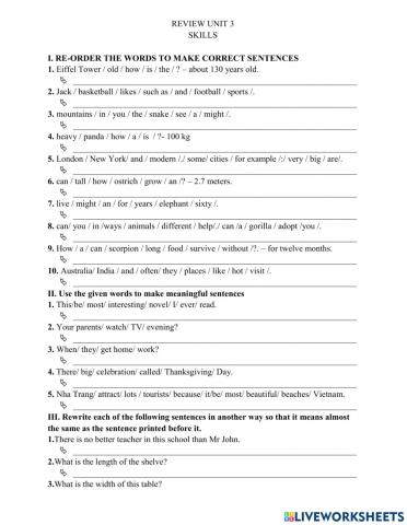 Grade 6- unit 3- friends plus