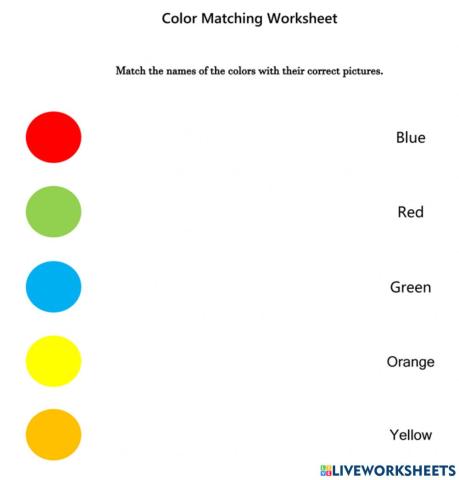 Color Matching Workshhet