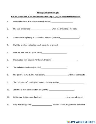 Participial Adjectives (2)