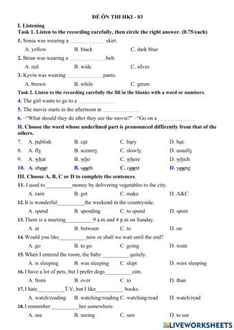 First term test - 03