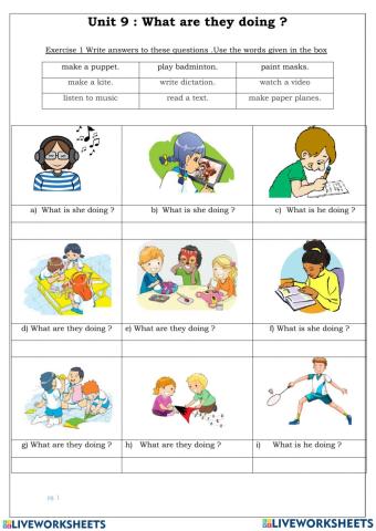 Unit 9 What are they doing?