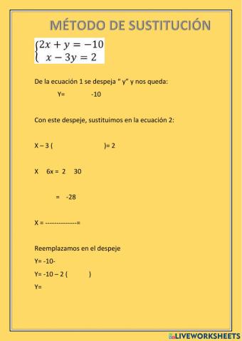 Método de sustitución