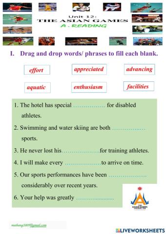 Unit 12: The Asian Games