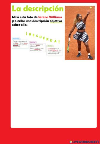 Descripción obejtiva