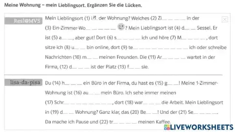 Lieblingsort in der Wohnung