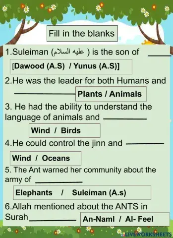 Story of Suleiman(عليه السلام ) and the Ant