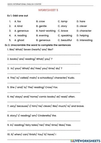 Worksheet 3-U8