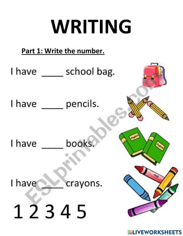 Writing - week 12 - grade 1