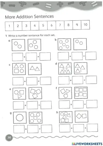 Addition Number Sentences