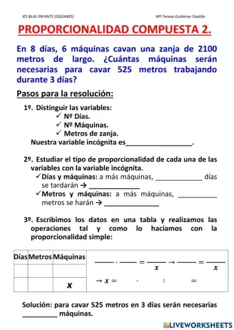 Proporcionalidad compuesta 2