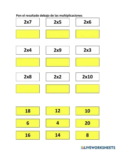 Tabla del 2